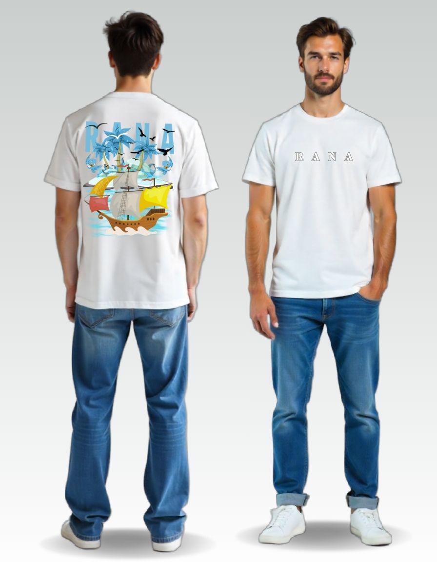 β¨ Adventure White Premium Standard Crew T-Shirt