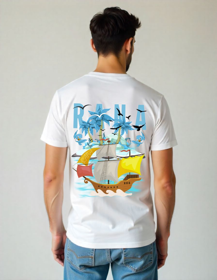 β¨ Adventure White Premium Standard Crew T-Shirt