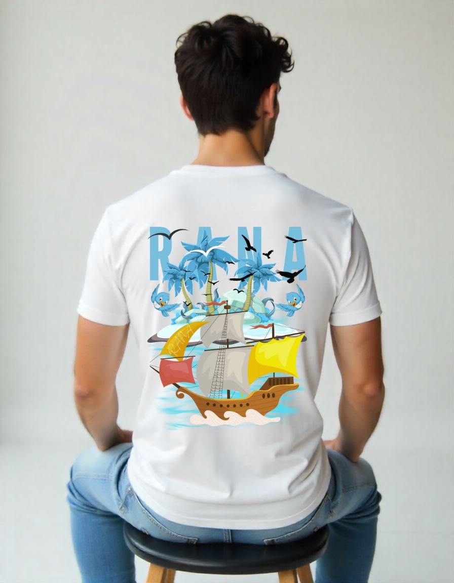 β¨ Adventure White Premium Standard Crew T-Shirt